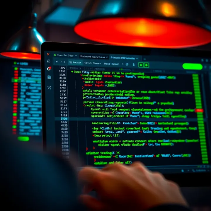Screenshot showcasing the interface of a Binary Bot XML editor with code snippets and customization options