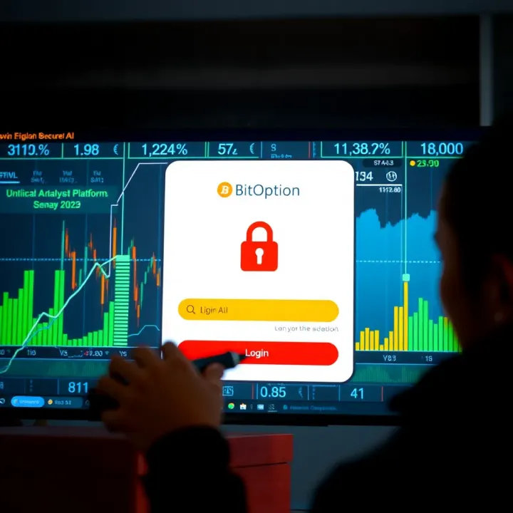 Secure login interface of BitOption AI platform for Kenyan users