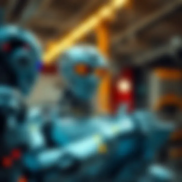 Visual representation of bots interacting with various industries highlighting their impact and associated security concerns