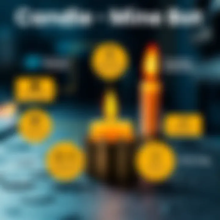 Diagram illustrating key features and security aspects of Candle Mine Bot