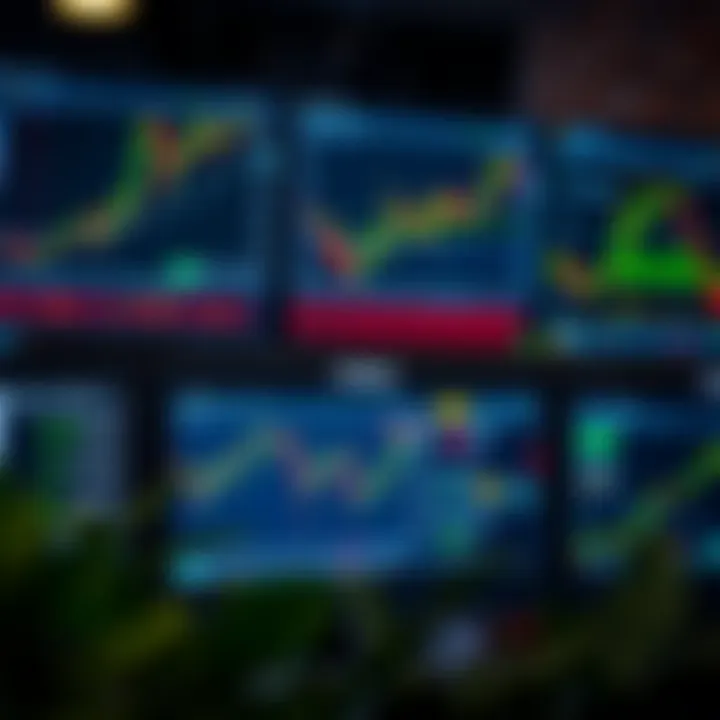 Overview of popular trading platforms with charts and financial data on digital screens