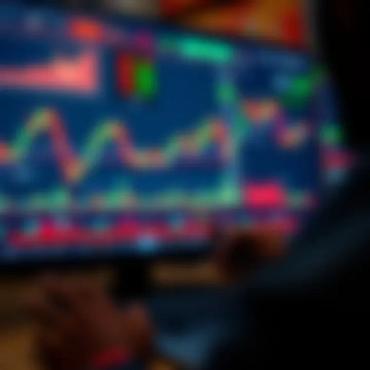 Illustration of forex trading strategies and risk management tools on a digital trading platform