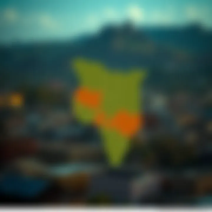 Map highlighting the regions in Kenya where Deeiv is prominently utilized