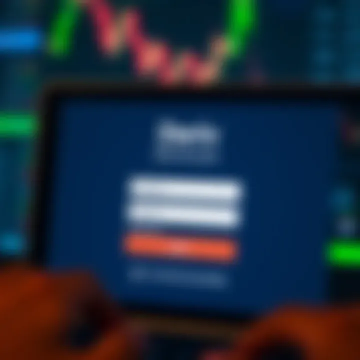 Secure login interface displaying username and password fields on a digital device