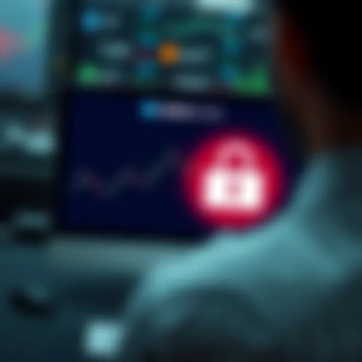 Secure login interface emphasizing account protection and user authentication on trading platform