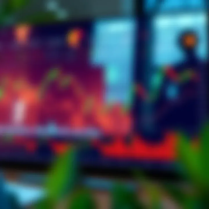 Graphical representation of derivative trading strategy concepts with charts and data analytics