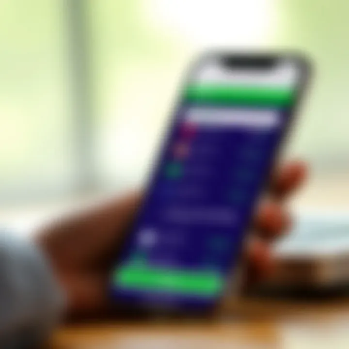 Mobile phone showing Deriv trading platform interface with payment options