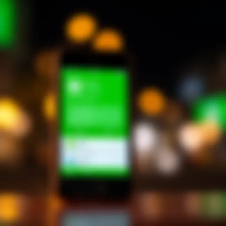 Mobile phone screen displaying M-Pesa app interface with transaction options
