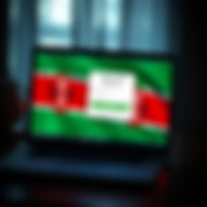 Deriv.com Registration Interface with Kenyan Flag Deriv.com registration page on a laptop with Kenyan flag