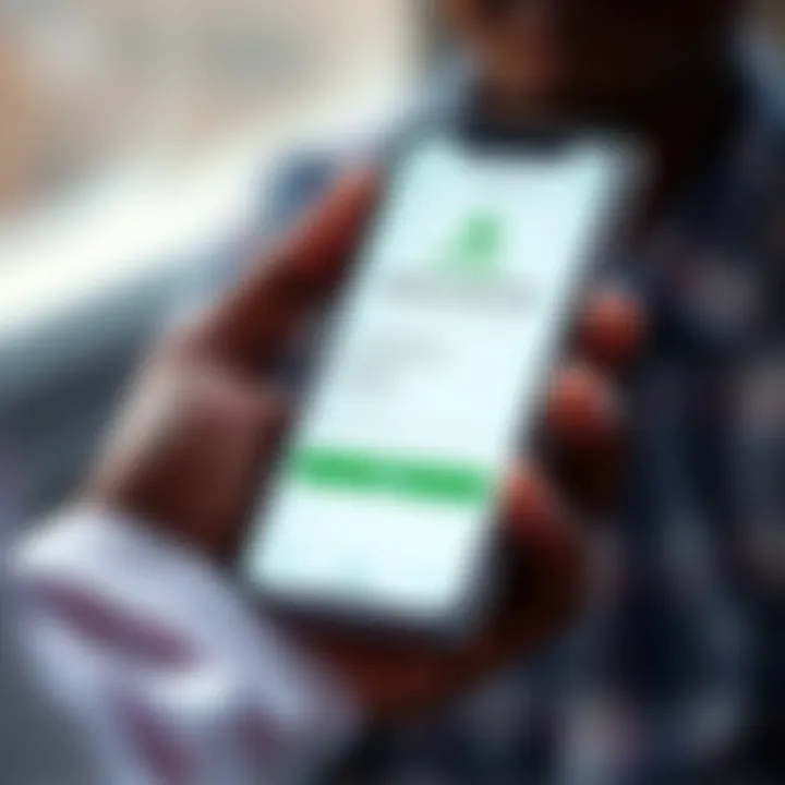 Mobile phone displaying M-Pesa payment setup on Deriv.com platform