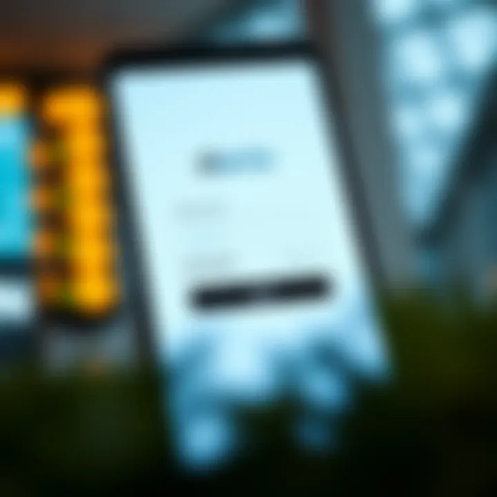 User interface displaying the Deriv app login screen with input fields for username and password