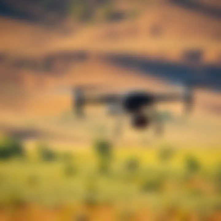 Drone flying over Kenyan landscape guided by advanced navigation systems