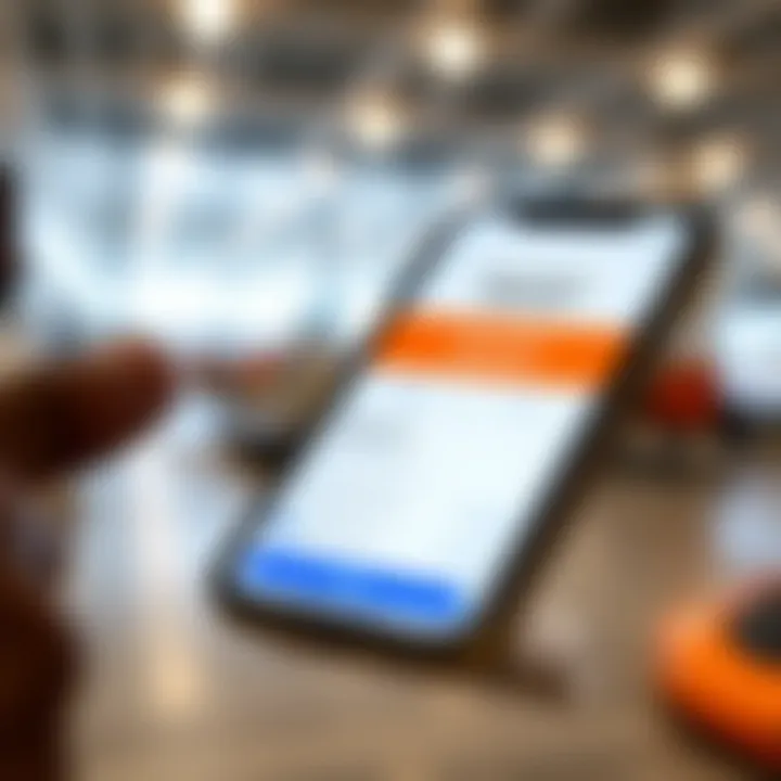 Close-up view of a smartphone displaying a loan application interface