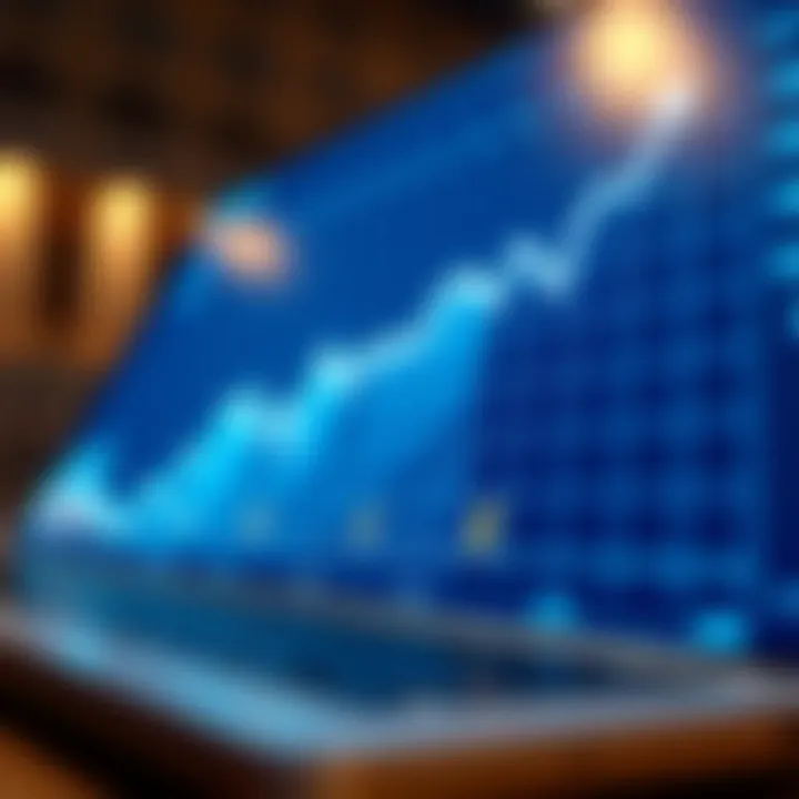 Graph showing increasing online trading activity with Kenyan currency symbols