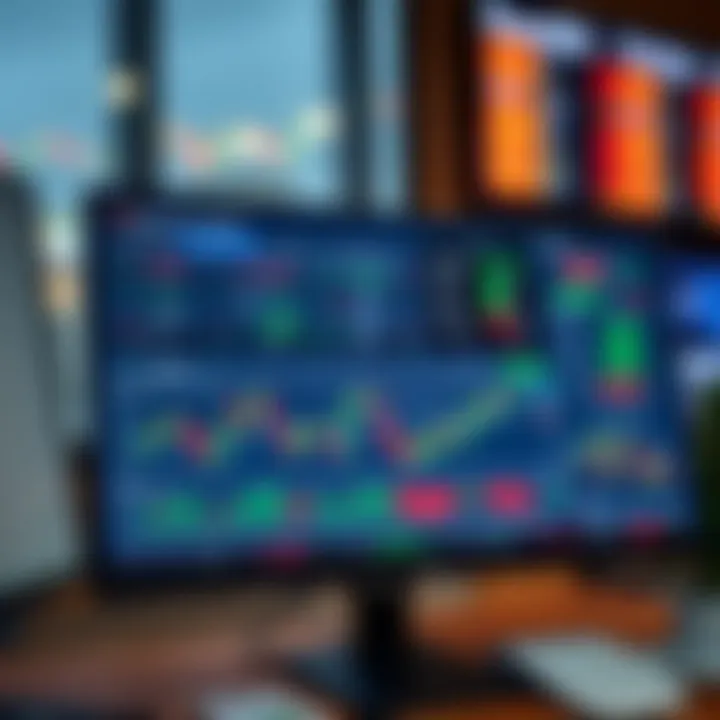 Dashboard of QXBroker online platform displaying trading charts and account overview