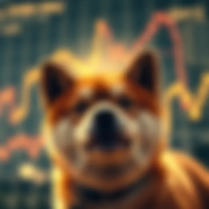 Diagram showing Shiba Inu coin price trends and market capitalization in cryptocurrency market
