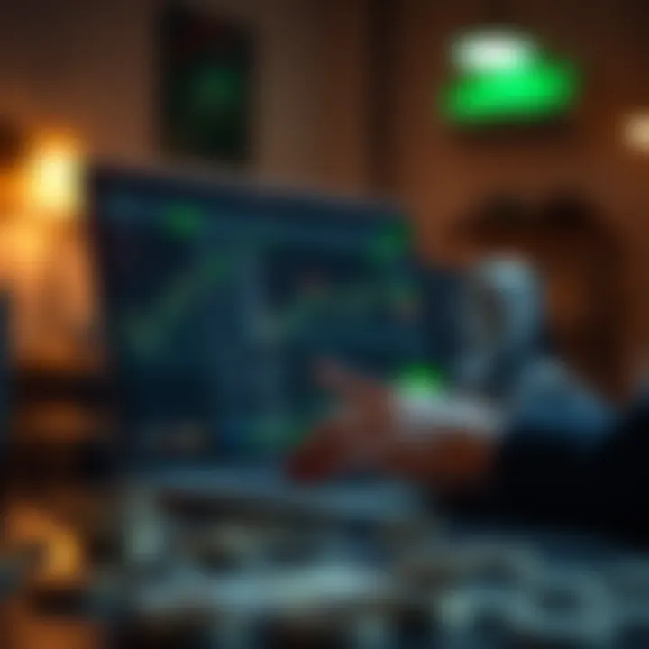 User securely logging into a binary bot platform on a laptop with Kenyan currency symbols around