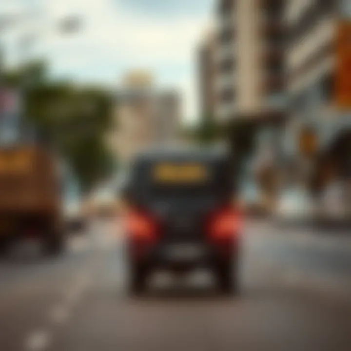 Delivery vehicle navigating urban streets in Kenya showcasing efficient logistics