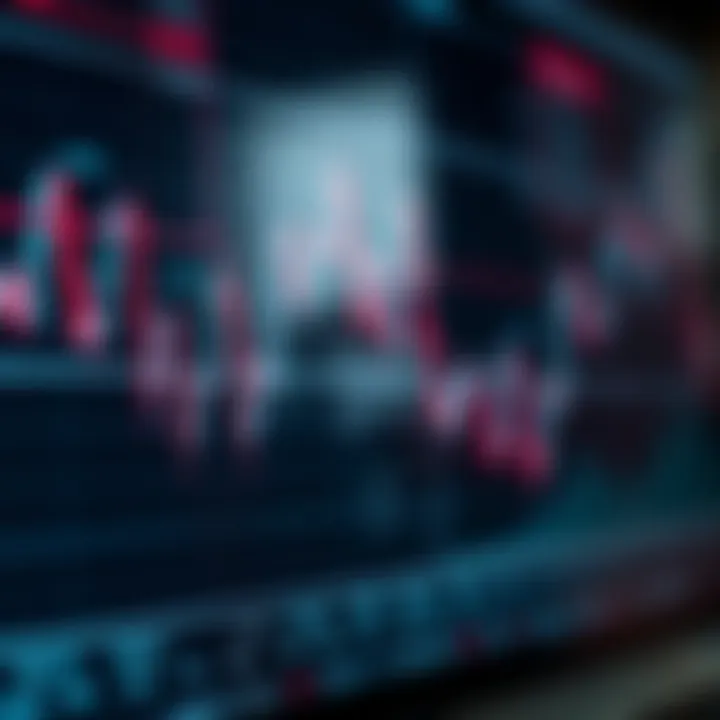 Financial chart with fluctuating lines indicating market trends and derivative contracts