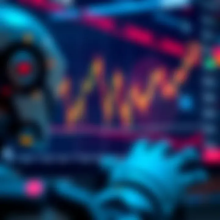 Graph showing automated trading bot analyzing market trends on a digital interface