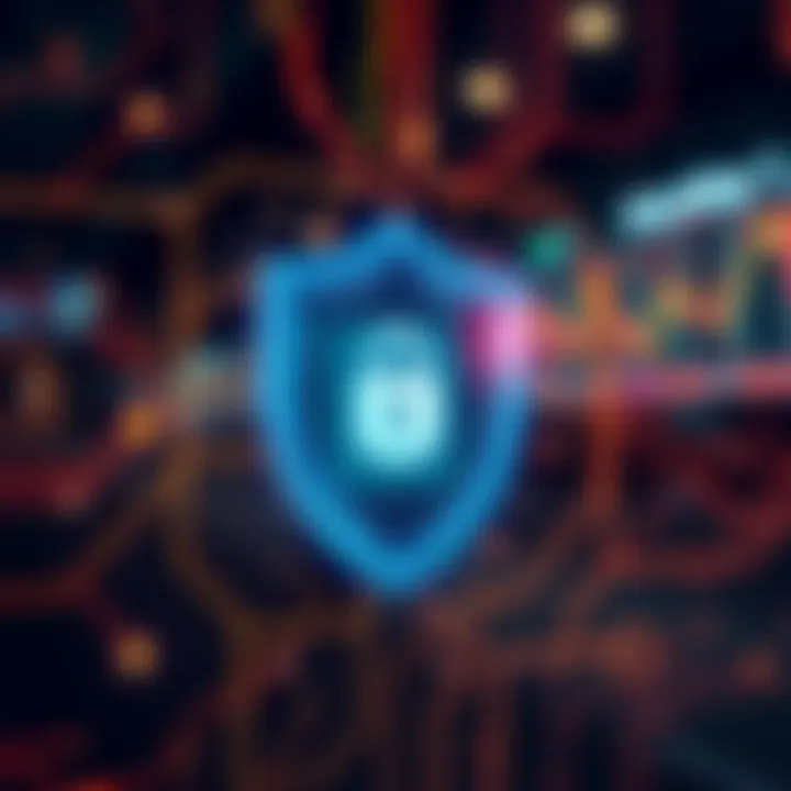 Secure digital shield symbolizing safety and protection in automated trading environments