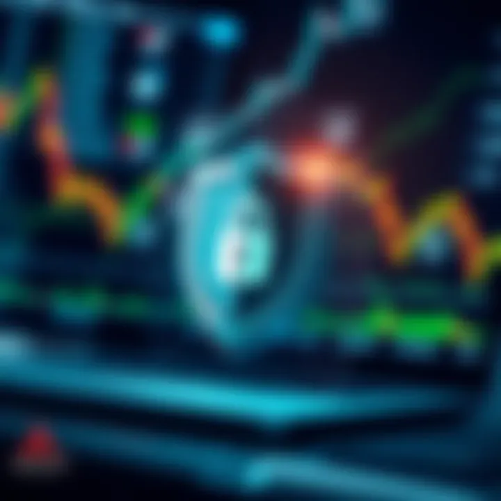 Secure Online Trading and Risk Management Illustration of secure online trading platform with shield and digital security icons