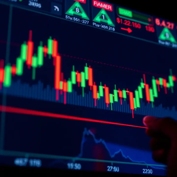 Popular Candlestick Patterns in Market Analysis Visual representation of common candlestick patterns such as bullish engulfing, hammer, and shooting star