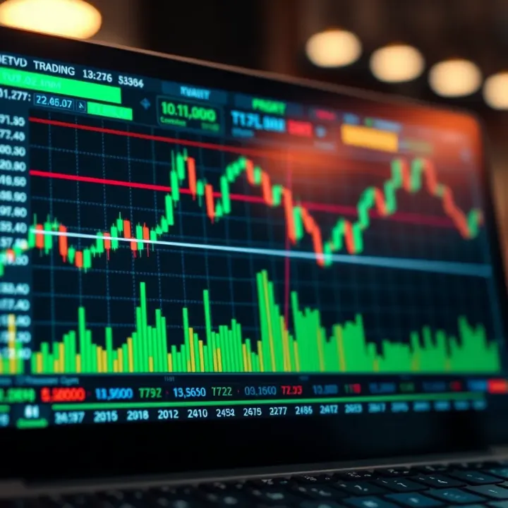 Graph displaying trading performance and strategy indicators on MetaTrader 5 via Deriv.com