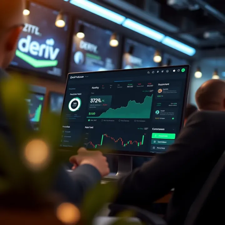 User dashboard showcasing account management features on Deriv platform