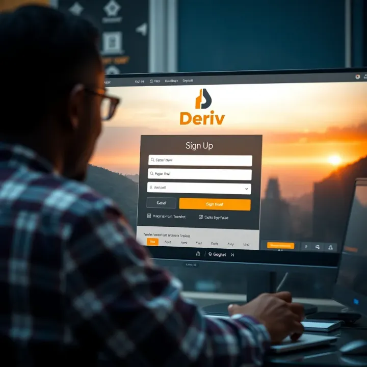 User filling registration form on Deriv platform from Kenya