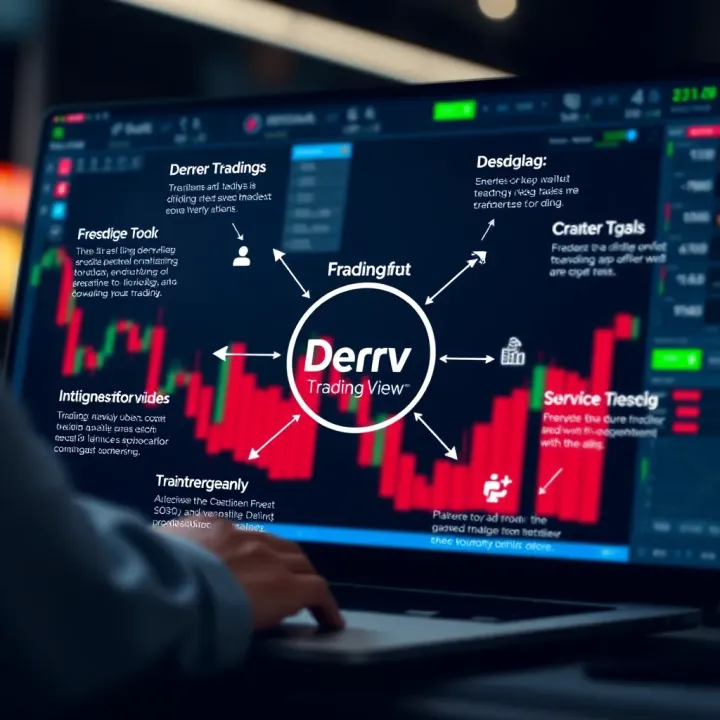 Diagram illustrating key features and benefits of using Deriv TradingView for online trading
