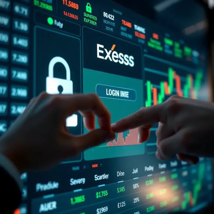 User entering secure login credentials on a digital trading platform interface