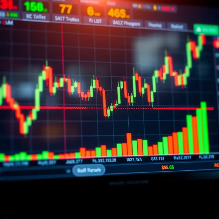 Graph displaying currency pair trends in foreign exchange market