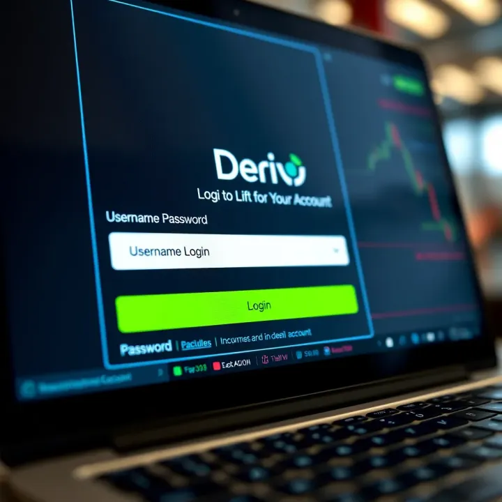 Login screen showing username and password fields on a trading platform