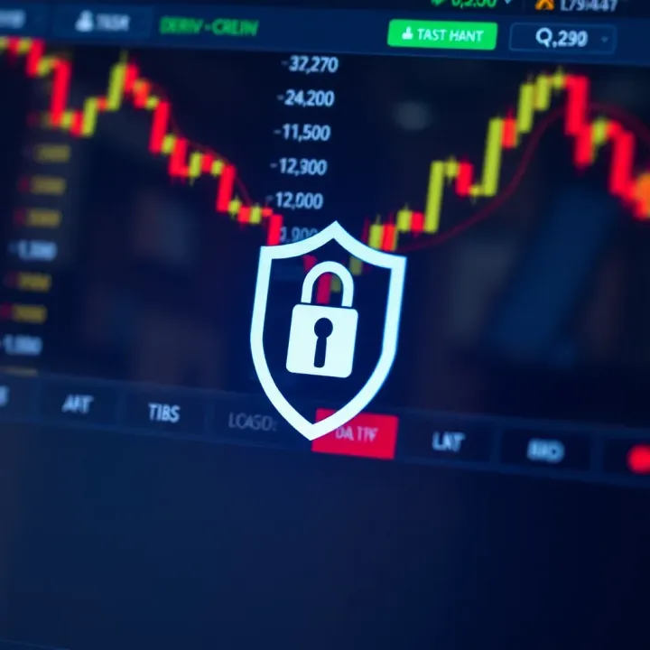 Security shield icon representing protection of user accounts on trading platform