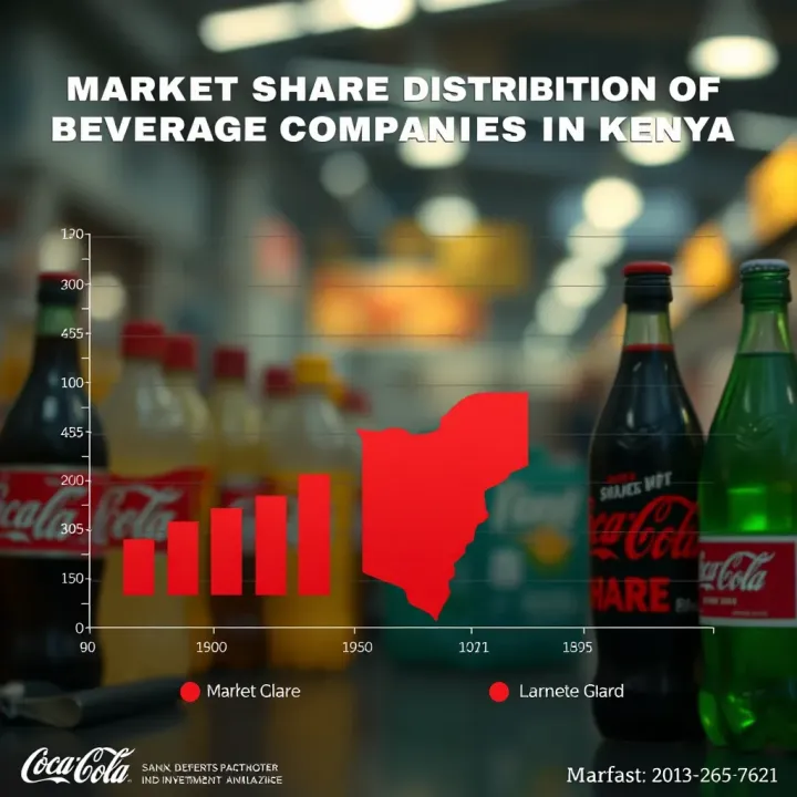 Graph illustrating market share distribution of beverage companies in Kenya