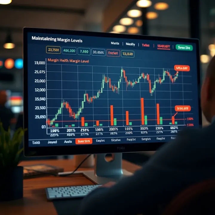 Chart illustrating safe margin levels and risk management strategies for Kenyan forex traders