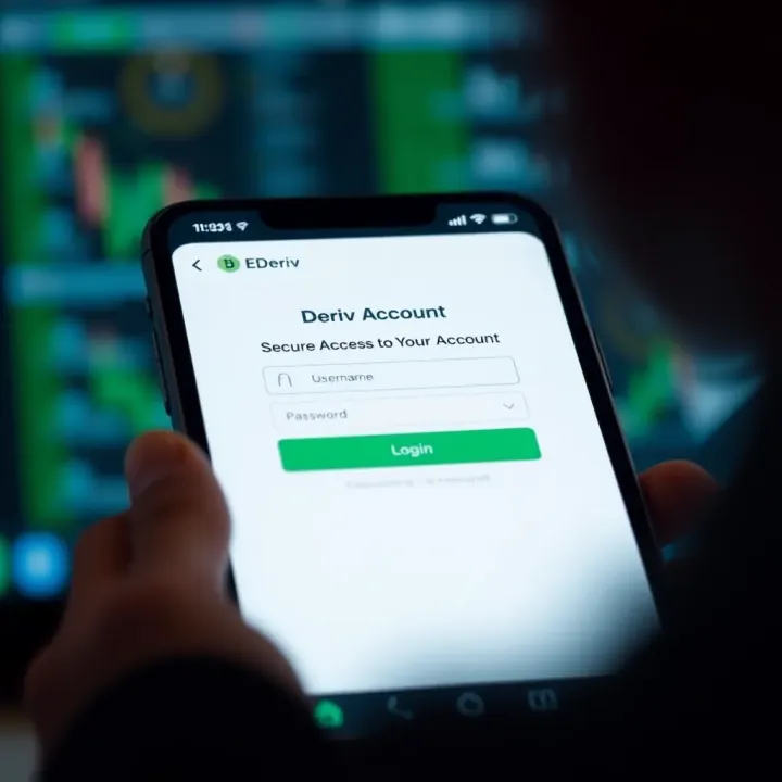 Secure login screen showing username and password fields on a mobile device
