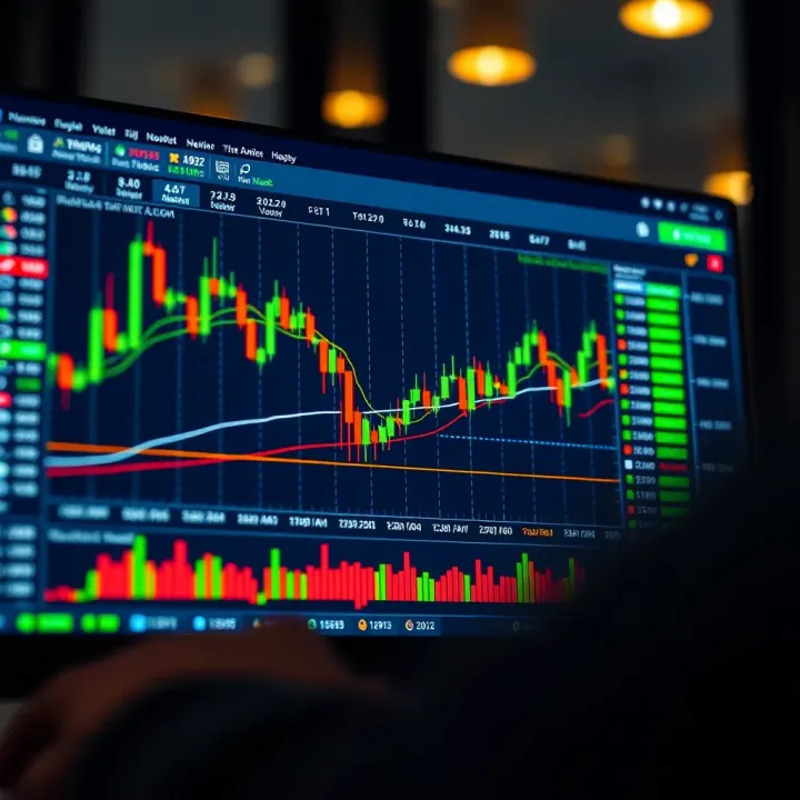 Interactive trading chart on TradingView.com displaying candlestick patterns and technical indicators for Kenyan market analysis