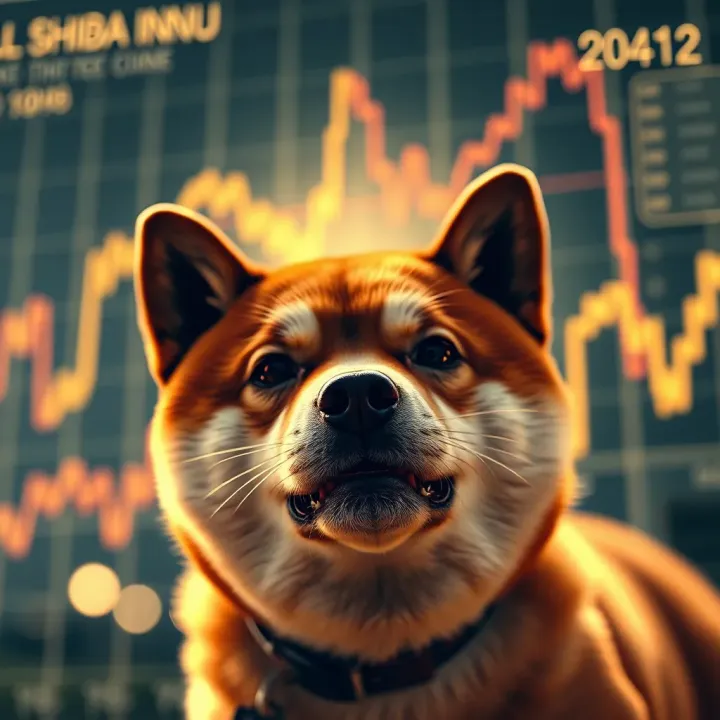 Diagram showing Shiba Inu coin price trends and market capitalization in cryptocurrency market