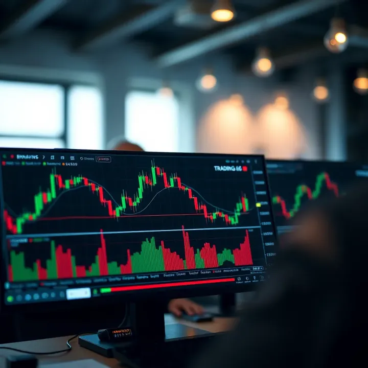 TradingView platform showcasing interactive financial charts and technical indicators