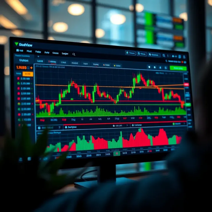 TradingView Interface with Deriv Trade Execution Overlay Screenshot displaying TradingView platform with Deriv trading signals and executed trades overlaid on the financial charts