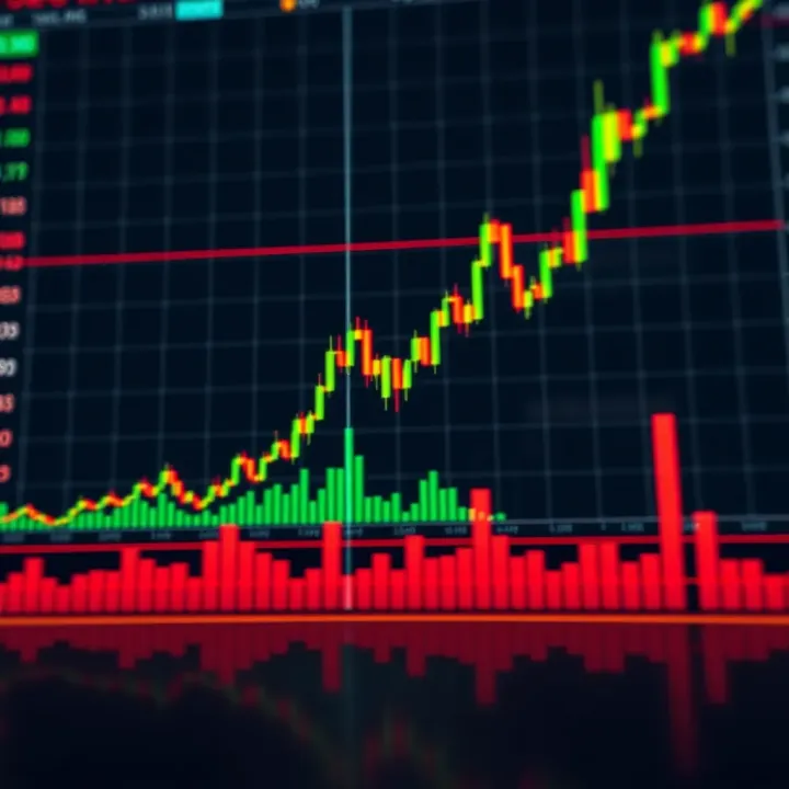 Graph showing price movement prediction for trading assets