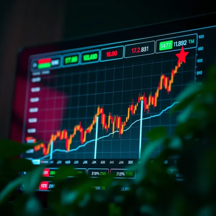 Graph displaying investment portfolio growth through copy trading strategies