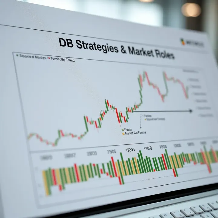 Graph illustrating various DB trader strategies and market interactions