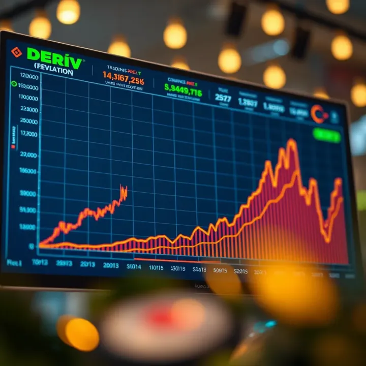 Graph showing growth and evolution of Deriv Limited within online trading industry