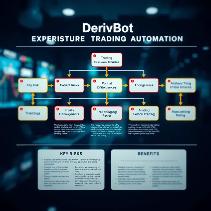 Flowchart illustrating key risks and benefits of using trading robots for forex and digital options