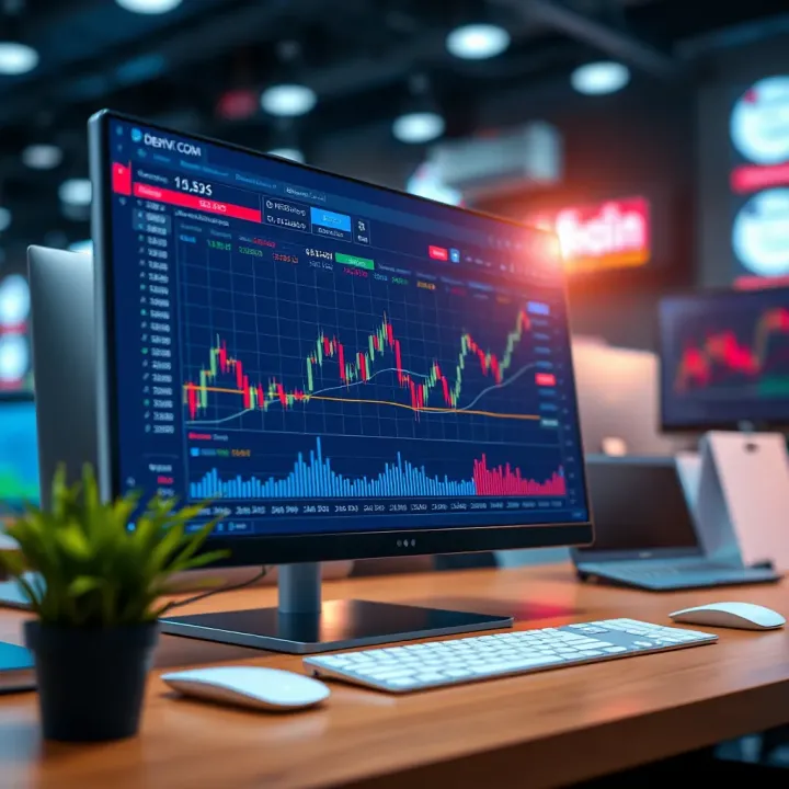 Deriv.com trading platform dashboard displaying various financial instruments and market data