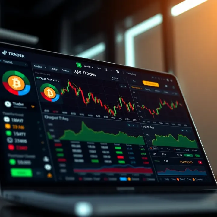 Dashboard of dTrader platform showing market trends and trading options