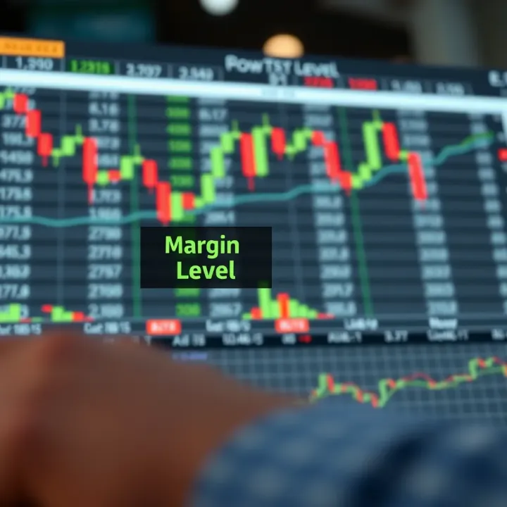 Diagram showing how margin level is calculated in forex trading with equity and used margin